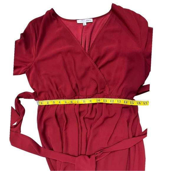BALTIC BORN Burgundy Lydia Tie Waist Maxi Dress Flowy Romantic Size XL - Picture 12 of 13